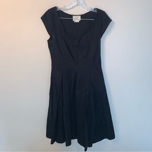 Kate Spade Black Fit and Flare Midi Dress